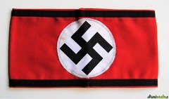 Rarissima fascia da braccio tedesca nazista SS-KAMPFBINDE mod.1925 per ALLGEMEINE-SS (GERMANIA WW2)