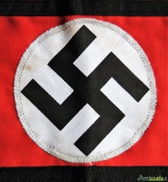 Rarissima fascia da braccio tedesca nazista SS-KAMPFBINDE mod.1925 per ALLGEMEINE-SS (GERMANIA WW2)