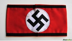 Rarissima fascia da braccio tedesca nazista SS-KAMPFBINDE mod.1925 per ALLGEMEINE-SS (GERMANIA WW2)