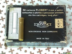 FLOBERT 9 mm Long Shot Fiocchi Cartucce Carabina Pistola Munizioni Vintage