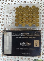 FLOBERT 9 mm Long Shot Fiocchi Cartucce Carabina Pistola Munizioni Vintage