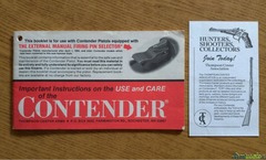 THOMPSON CENTER CONTENDER Vintage Pistola Gun Parts List Instruction USA Handgun