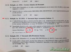 Medaglia grosso modulo in Argento con scatola e foto Mussolini aviatore I' Decennale R. Aeronautica