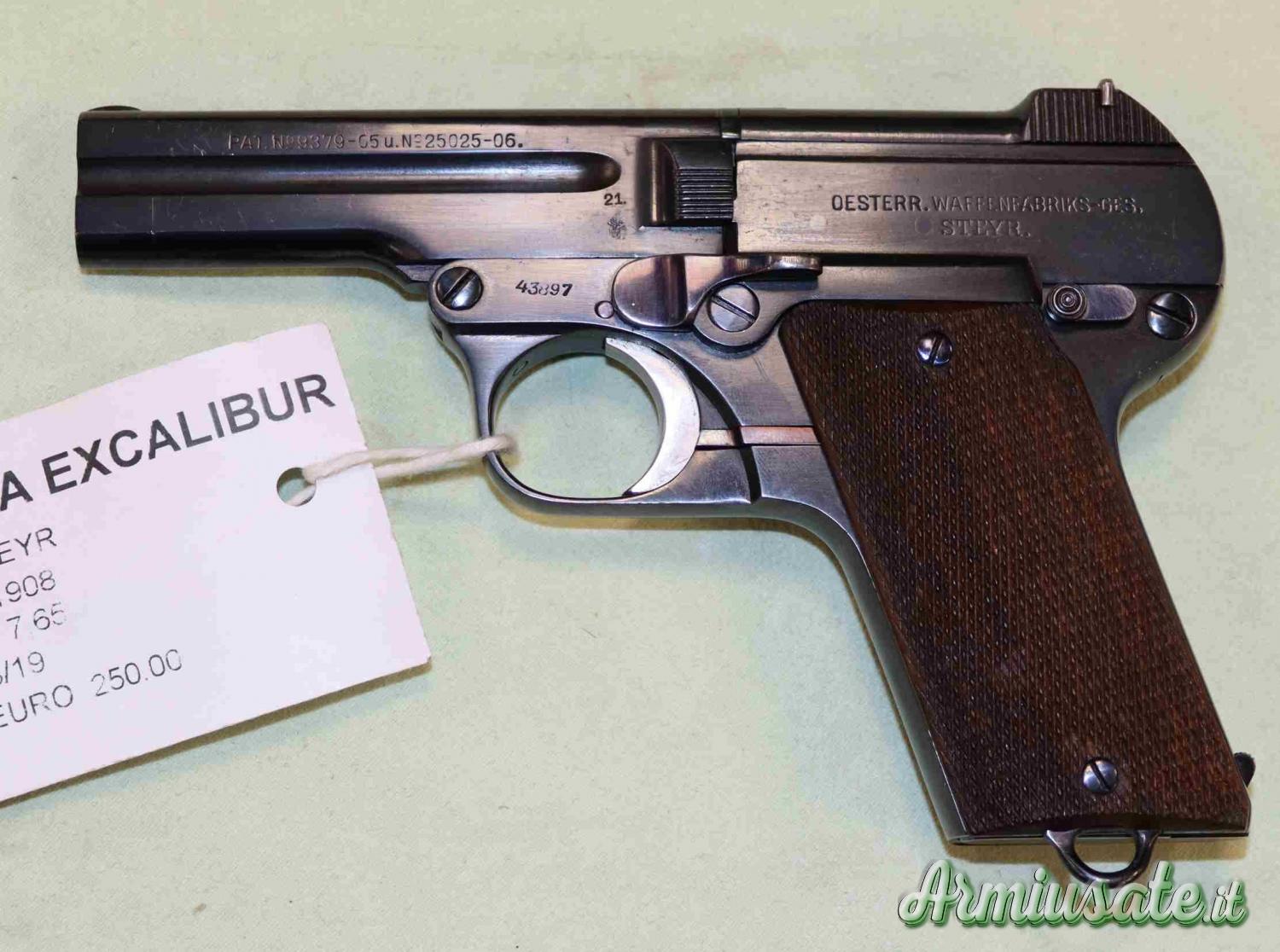 Pistola Steyr 1909 Calibro 7,65 Pistola Steyr 1909 Calibro 7,65