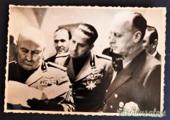 Rarissima fotografia con Mussolini Ciano e von Ribbentrop mentre legge piani militari ACIT (WW2)
