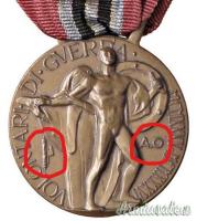 Medaglia d’epoca fascista per “I VOLONTARI DELL’AFRICA ORIENTALE 1935-1936” di tipo “A”
