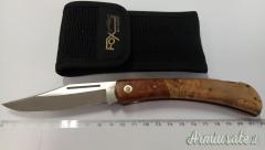 Coltello tascabile richiudibile Fox in radica di betulla