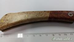 Coltello tascabile richiudibile Fox in radica di betulla