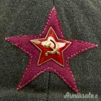 Fregio sovietico per berretto “BUDENOVKA” modello 1936 in dotazione all'ARMA ROSSA (U.R.S.S. WW2)