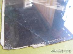Quadro d’epoca con cornice e foto istituzionale del DUCE B. Mussolini anni ‘20 (REGNO D’ITALIA)