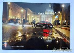 Cartolina “grande” con pattuglia Carabinieri davanti San Pietro - Roma (REPUBBLICA ITALIANA)