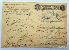 Cartolina fascista originale di propaganda anti-comunista 1942 - firmata d'autore (REGNO D’ITALIA)