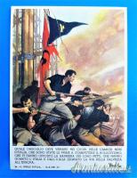 Cartolina d'epoca fascista di propaganda anti-bolscevica con 