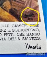 Cartolina d'epoca fascista di propaganda anti-bolscevica con 