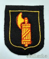Scudetto da braccio in stoffa delle WAFFEN-SS “ITALIA” e bustina - con EXPERTISE (ITALIA RSI)