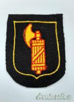 Scudetto da braccio in stoffa delle WAFFEN-SS “ITALIA” e bustina - con EXPERTISE (ITALIA RSI)