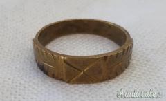Anello realizzato in maniera “artigianale” da soldato tedesco in trincea “taglia XL” (GERMANIA WW1)