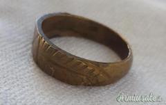 Anello realizzato in maniera “artigianale” da soldato tedesco in trincea “taglia XL” (GERMANIA WW1)