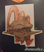 Distintivo d’onore “M” per Gruppo Carri “Leonessa”- G.N.R. - Estremamente raro (ITALIA RSI)