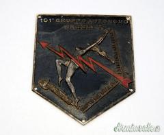 Scudetto da braccio 101' Gruppo Autonomo Caccia T. Aeronautica Repubblicana - Expertise (ITALIA RSI)