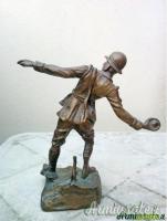 Bronzetto Ardito con granata