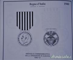 MEDAGLIA FASCISTA PER LA “SPEDIZIONE IN ALBANIA” DI TIPO “A” MOD. 1940 (REGNO D'ITALIA)
