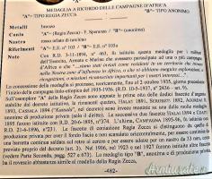 MEDAGLIA  PER LE “CAMPAGNE D’AFRICA” DI TIPO “A” MODELLO 1894 RILASCIATA DAL RE UMBERTO I