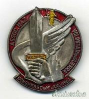 Distintivo membri Associazione Volontari di guerra della R.S.I. - congresso svoltosi a Milano 1967