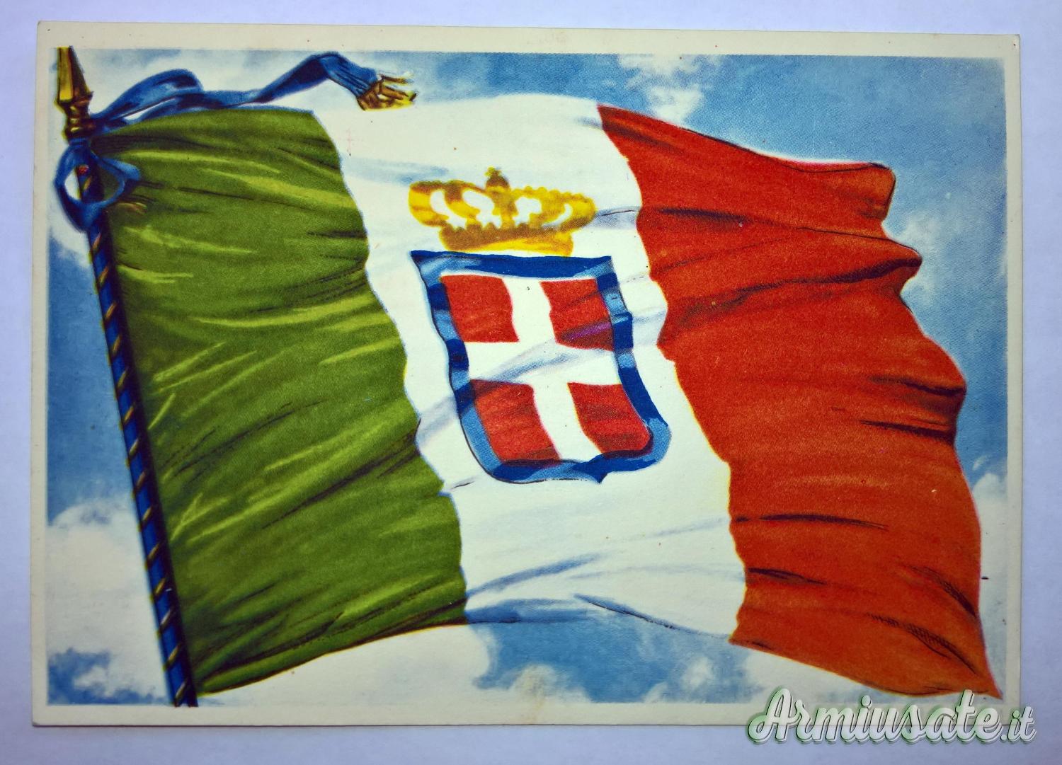 Cartolina d’epoca fascista bandiera del Regno d’Italia - A. XIX (ITALIA WW2) Cartolina d’epoca fascista bandiera del Regno d’Italia - A. XIX (ITALIA WW2)