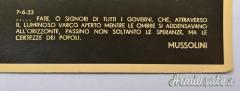 Cartolina fascista con medaglia DVX e frase discorso MUSSOLINI - 1933 (ITALIA WW2)