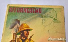 Cartolina fascista commemorativa per operazioni in A.O.I. – “RITORNEREMO” (ITALIA WW2)