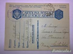 Cartolina fascista per appartenenti Forze Armate - Posta Militare R.E.I. (2) - (ITALIA WW2)