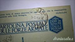 Cartolina fascista per appartenenti Forze Armate - Posta Militare R.E.I. (2) - (ITALIA WW2)