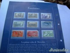Nr. 9 francobolli d’epoca fascista con in regalo il libro contenitore 