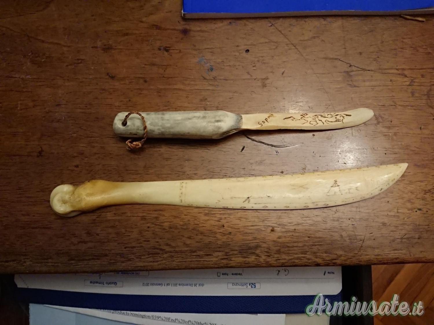 Tagliacarte tradizionali in osso (Lapponia) Tagliacarte tradizionali in osso (Lapponia)