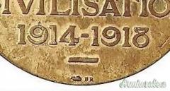 MEDAGLIA FRANCESE INTERALLEATA PER LA VITTORIA NELLA GUERRA “1914-1918” (FRANCIA WW1)