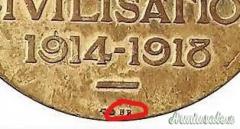 MEDAGLIA FRANCESE INTERALLEATA PER LA VITTORIA NELLA GUERRA “1914-1918” (FRANCIA WW1)