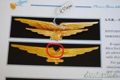 DISTINTIVO/BREVETTO DA PILOTA MILITARE D’AEROPLANO AERONAUTICA R.S.I. MOD. 1944 VERSIONE DA GALA