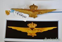 DISTINTIVO/BREVETTO DA PILOTA MILITARE D’AEROPLANO REGIA AERONAUTICA MOD. 1935 “JOHNSON”