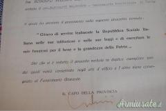 Giuramento intestato di un funzionario fascista alla Repubblica Sociale Italiana documento 1944