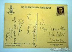 Cartolina fascista del 3’ Reggimento Carristi in A.O.I. 1936 -