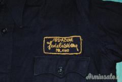 Camicia Nera fascista da squadrista aderente alla “FEDELISSIMA” di Milano 1943 - con Expertise