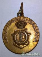 Medaglia fascista della “REGIA LEGA NAVALE ITALIANA” - Marina - marcata 