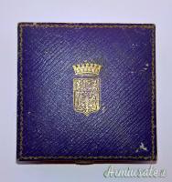 Medaglia fascista della Provincia di Roma marcata in Argento con scatola - anni '30 (REGNO D'ITALIA)
