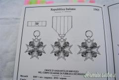CROCE D’ANZIANITÀ DI SERVIZIO NEL CORPO GUARDIE DI P.S. MOD. 1965 IN ARGENTO 