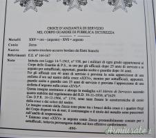 CROCE D’ANZIANITÀ DI SERVIZIO NEL CORPO GUARDIE DI P.S. MOD. 1965 IN ARGENTO 