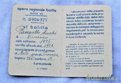 RARO LOTTO DI UN “BALILLA” CON PUGNALE “OPERABALILLA” MOD. 1936 