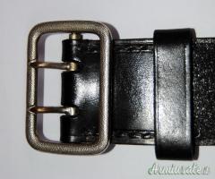 Cinturone tedesco nazista per Ufficiale WAFFEN SS con fibbia e cuoio marcati (GERMANIA WW2)