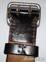 Cinturone tedesco nazista per Ufficiale WAFFEN SS con fibbia e cuoio marcati (GERMANIA WW2)