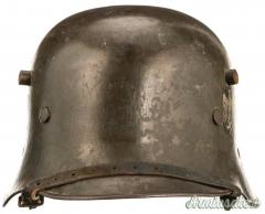 Elmo tedesco nazista M.17 bidecal HEER-Wehrmacht con Expertise H. WEITZE (GERMANIA WW2)